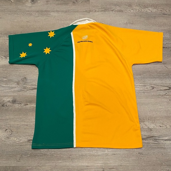 Australian Wallabies Rugby Union World Cup 2003 Green & Gold Jersey Men’s Small - Picture 4 of 4